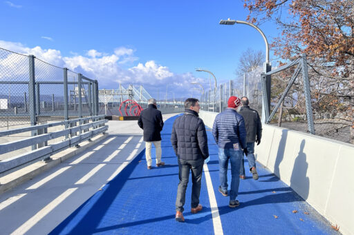 cable mesh safety railing at Tappan Zee Bridge
