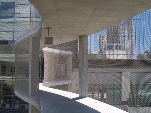 Cable mesh for bridge safety at Fairmont Pedestrian Bridge – Carl Stahl DecorCable