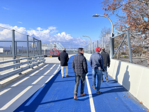 cable mesh safety railing at Tappan Zee Bridge