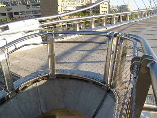 Harbor Drive Pedestrian Bridge -San Diego - Cable Mesh Railing Infill - Carl Stahl DecorCable