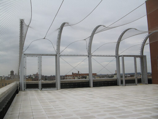 School of Leadership Developemnt Cable Mesh Rooftop Playground Enclosure - Carl Stahl DecorCable
