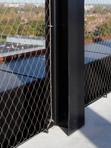 Randconstructie hekwerk met kabels