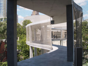 Cable mesh for bridge safety at Fairmont Pedestrian Bridge – Carl Stahl DecorCable