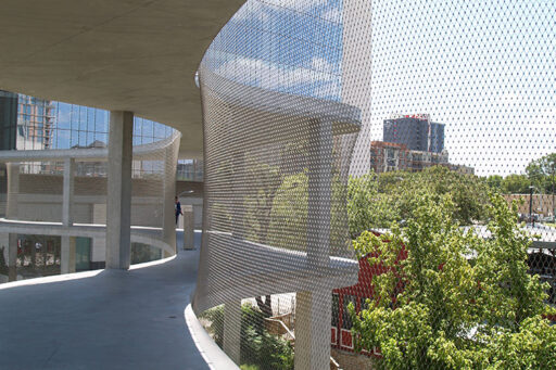 Cable mesh for bridge safety at Fairmont Pedestrian Bridge – Carl Stahl DecorCable